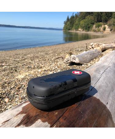 CozmicDriftr EpiPen Carrying Case - Water Resistant Medical Travel Organizer for 2 Epipens, Auvi-Q, Eye Drops, Nasal Sprays | Durable Allergy Supply Holder in Black - Buy Online on GoSupps.com