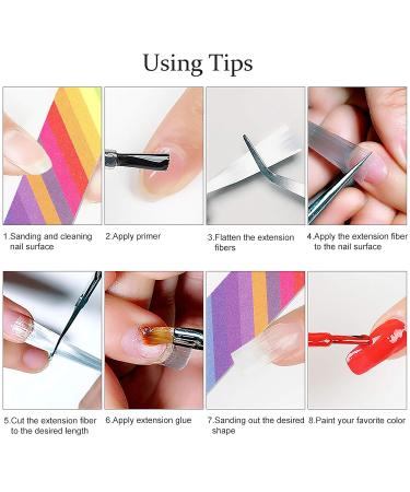 100pcs Fiberglass Nail Tips for Extensions - Professional Acrylic Manicure Tools for Women | Nail Salon Supply - Buy Online on GoSupps.com
