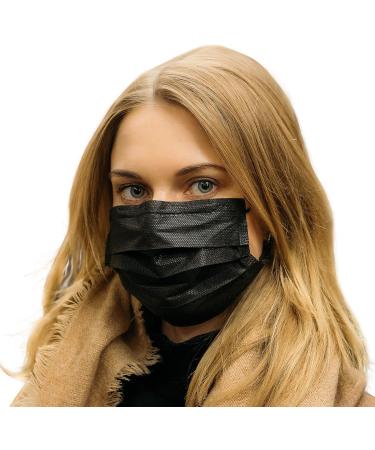 Jumbl Disposable Face Masks | Pack of 100 | Black - Buy Online on GoSupps.com