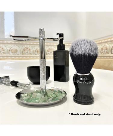 Men's Shaving Brush Set with Aventurine Decorated Stand - Style 2 | High-Quality Shaving Brush - Buy Online on GoSupps.com