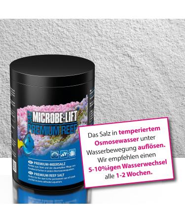 Microbe-Lift Premium Reef Salt 1 kg | Optimal Sea Salt for Coral Care | Quick Soluble & Supports Coral Growth - Buy Online on GoSupps.com