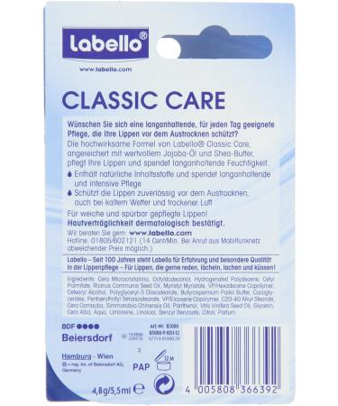 Labello Classic Care Lip Care 4.8 g - Buy Online on GoSupps.com