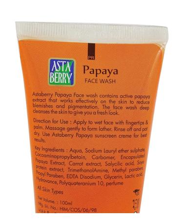 Papaya Face Wash 100ml - Refreshing & Nourishing Cleansing for All Skin Types | International Shipping Available - Buy Online on GoSupps.com
