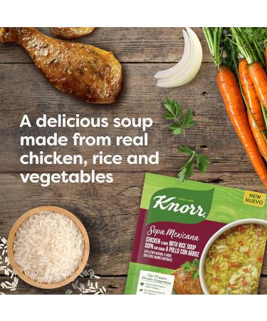 Knorr Sopa Mexicana/Dry Soup Mix - Chicken with Rice Flavor | No Artificial Flavors | 2.4 OZ 12 Count - Buy Online on GoSupps.com