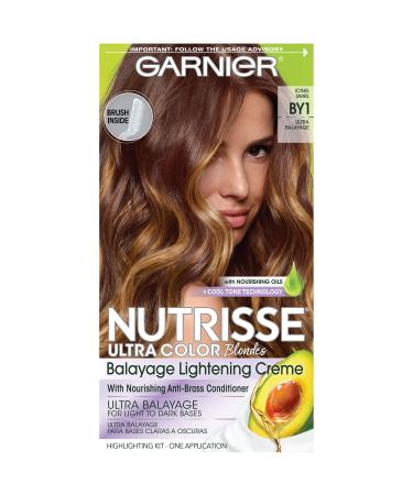 Garnier Hair Color Nutrisse Ultra Color Nourishing Creme BY1 Ultra Balayage (Icing Swirl) Blonde Permanent Hair Dye 1 Count (Packaging May Vary)