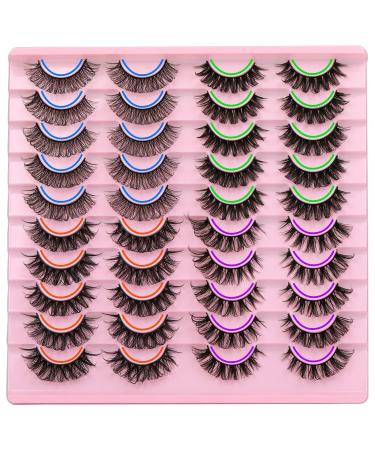 Focipeysa False Lashes Natural Look 20 Pairs Strip Fluffy D Curl Fake Eyelashes Pack 4 Styles Mixed Volume Eye Lashes Multipack A01 - Buy Online on GoSupps.com