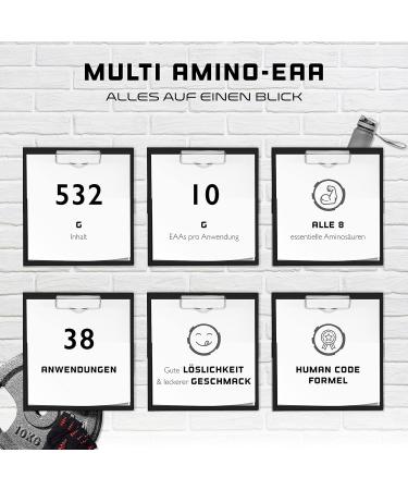 Buy Human Code 2x EAA Powder Cola Citrus + Premium Shaker - Vegan Essential Amino Acids - Delicious Amino Workout Drink (2x 532g Pack) - Buy Online on GoSupps.com