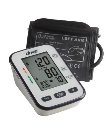 Drive Medical Automatic Deluxe Blood Pressure Monitor, White, Upper Arm