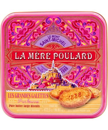 Mythical Iron Box of Large Pure Butter Galette 472.5g - Biscuiterie La M re Poulard - Buy Online on GoSupps.com