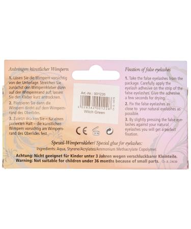 Buy Eulenspiegel 001004 Witch Green Artificial Eyelashes & Special Glue - Perfect for Carnival Halloween & Theme Parties - Buy Online on GoSupps.com