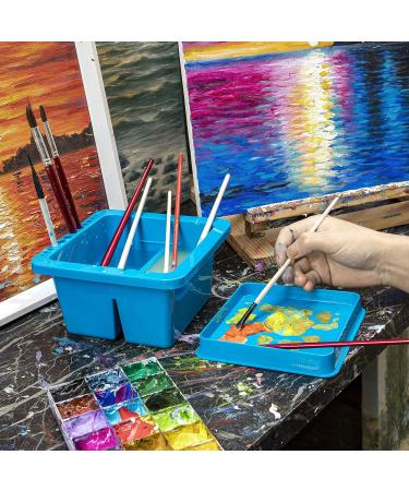 MyLifeUNIT Paint Brush Cleaner & Holder for Acrylic, Watercolor & Water-Based Paints - Blue - Buy Online on GoSupps.com