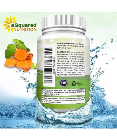 Turmeric Curcumin 1300mg with BioPerine - 180 Capsules | 95% Curcuminoids | Anti-Inflammatory Joint Pain Relief | Natural Tumeric Root Powder Supplements - Buy Online on GoSupps.com