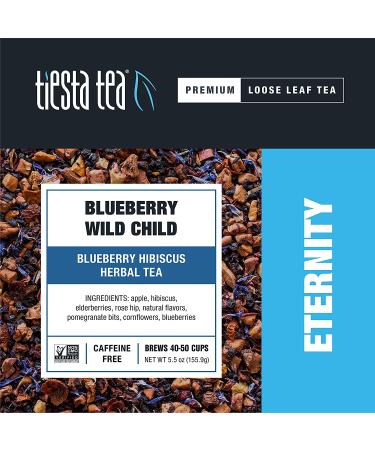 Tiesta Tea Blueberry Wild Child - Premium Caffeine-Free Loose Leaf Tea 5.5 oz - Buy Online on GoSupps.com