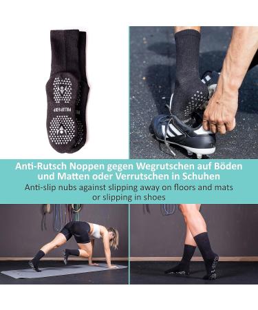 Anti-Slip Sports Socks - Non-Slip Grip Socks for Football Fitness & Yoga | Size 43-46 - Black - Buy Online on GoSupps.com