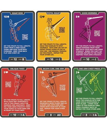 Stack 52 Suspension Exercise Cards - Bodyweight Resistance Workout Game - Video Instructions - Fun Home Fitness Program - Buy Online on GoSupps.com