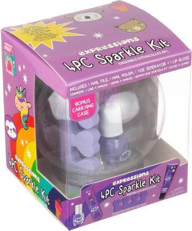 Expressions 5pc Snow Globe Manicure Set | Girls & Teens Starter Makeup Kit | Nail Polish Lip Gloss Manicure & Pedicure | Perfect Beauty Gift for Girls - Buy Online on GoSupps.com