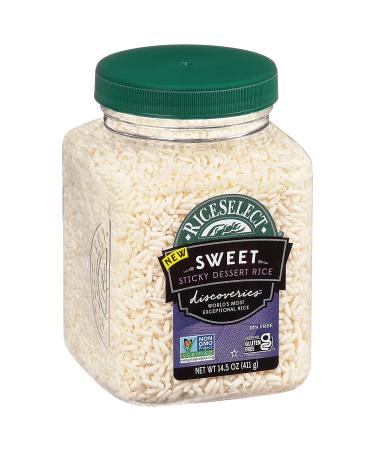 RiceSelect Discoveries Sweet Sticky Dessert Rice 14.5 oz Jar - Gluten-Free, Non-GMO, Vegan - White - Buy Online on GoSupps.com