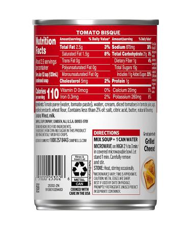 Campbell's Tomato Bisque Soup 10.75 oz - Delicious & Convenient - Buy Online on GoSupps.com