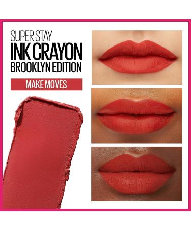 Maybelline Super Stay Ink Crayon Lipstick - Make Moves Red Nude, 8Hrs Longwear Lip Makeup (0.04 oz) - Buy Online on GoSupps.com