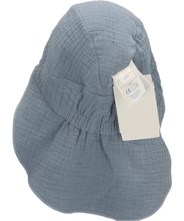 Sterntaler Unisex Peaked Cap with Neck Protection - Light Blue Muslin Sun Hat for Kids | UV Protection & Comfort - Buy Online on GoSupps.com