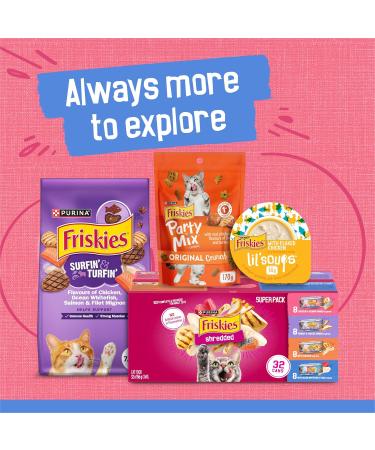 Friskies Shredded Wet Cat Food Chicken & Salmon Dinner - 156 g Can (24 Pack) PET_FOOD - Buy Online on GoSupps.com