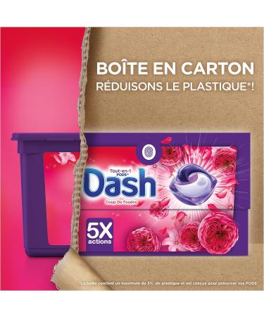 Dash All-in-1 PODS Laundry Detergent Capsules 4x30 Washes Jasmine and May Rose Freshness Sparkling Clean Made in Fra - Buy Online on GoSupps.com