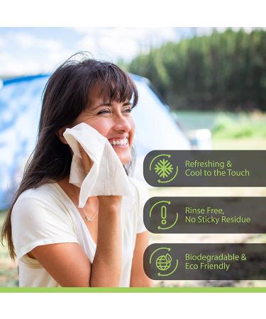 Alcala Deodorizing Body Wipes with Tea Tree - 100% Pure Bamboo, Biodegradable (30 Pack) - Buy Online on GoSupps.com