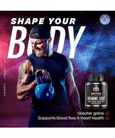 Dr. Emil L Arginine 3150mg - Nitric Oxide Supplement for Vascularity, Endurance & Heart Health - 90 Capsules - Buy Online on GoSupps.com