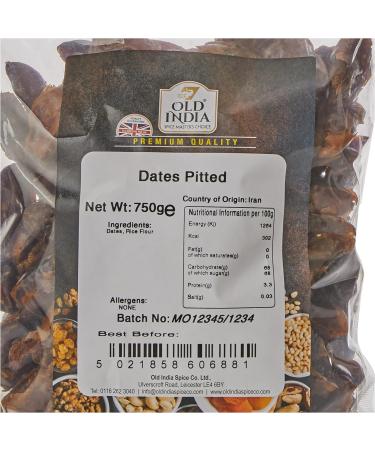 Old India Dates Pitted 750g - Premium Quality Dates (Pack of 1) - Buy Online on GoSupps.com