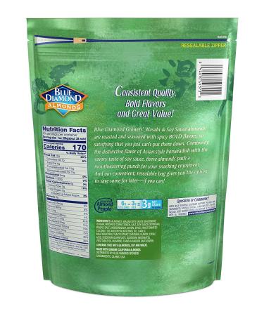 Blue Diamond Almonds BOLD Wasabi & Soy Sauce Snack Nuts - 40 Oz Resealable Bag - Buy Online on GoSupps.com