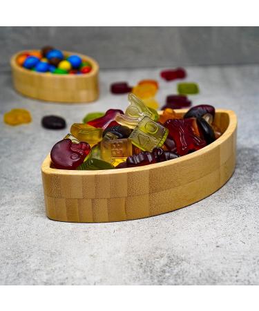 40YARDS American Football Bamboo Bowls (Pack of 2) for Nuts Gummy Bears Biscuits and Other Sweets & Snacks - Buy Online on GoSupps.com