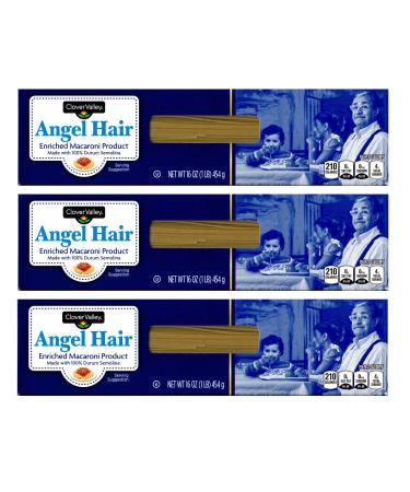 Clover Valley Angel Hair Pasta, 16 Oz Boxes, 3 pack