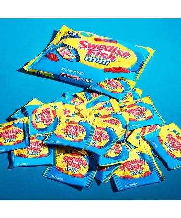 Swedish Fish Mini Soft & Chewy Halloween Candy - 24 Count (Pack of 6) Mixed-Fruit Assortment - Buy Online on GoSupps.com