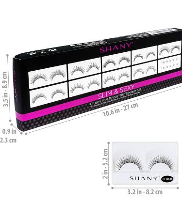 SHANY Eyelash Extend - Set of 10 Assorted Reusable Eyelashes | Thin Collection - International Shipping Available - Buy Online on GoSupps.com