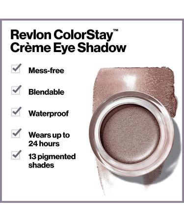 Revlon Colorstay Creme Eye Shadow in Silver Earl Grey - Longwear Matte or Shimmer Makeup with Applicator Brush | 0.18 Ounce (Pack of 1) - Buy Online on GoSupps.com