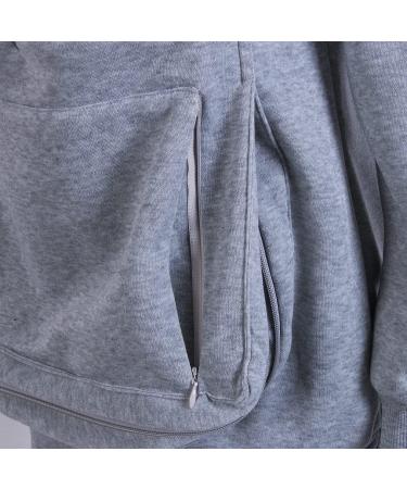 Puppy Holder Kangaroo Hoodie Sweatshirt, Grey X-Large - Buy Online on GoSupps.com