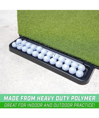 GoSports All-Weather Golf Ball Tray - 24 Ball Capacity - Compatible with Hitting Mats - Black/Green - Buy Online on GoSupps.com