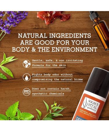 Deozein Fresh Roll-On Deodorant | Source Vitl Apothecary | All Natural & Paraben-Free | Floral Scent for Men & Women | 3 fl. Oz - Buy Online on GoSupps.com