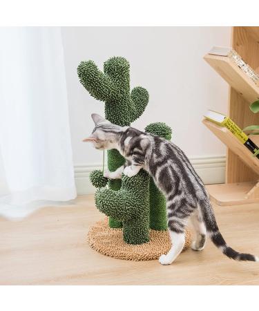 Pesofer Cactus Cat Scratching Post with 3 Poles and Dangling Ball - Buy Online on GoSupps.com