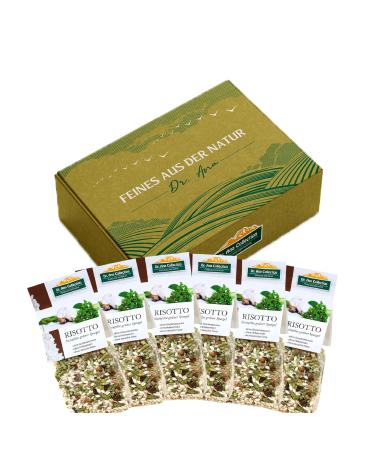Dr.Ana Collection Italian risotto pine mushrooms green asparagus (6 -pack) I vegan & without additives i ready mix with 100% original arborio rice l Italian specialty L 6 x 200g