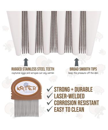 Kritter Katcher Flea & Tick Grooming Comb: Effective Pet Care Tool - Buy Online on GoSupps.com