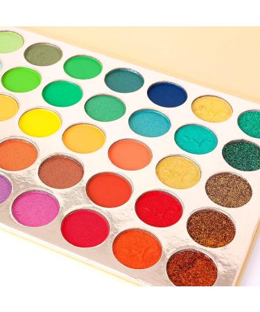 Alice+Jane 35 Color High Pigment Eyeshadow Palette - Citrus Oasis Glitter and Cream - Buy Online on GoSupps.com