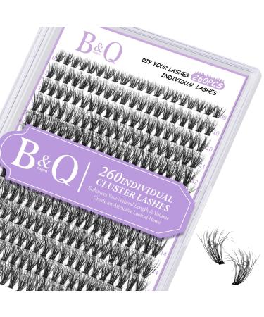 Lash Clusters Individual Lashes 260 PCS 30D 40D 9-16Mix Wispy 3D Effect 3D Natural Cluster Lashes Fluffy Eyelash Extensions DIY at Home(Q30D-9-16MIX) 280PCS-(3D Fluffy)30D-9-16MIX 1 count (Pack of 1)