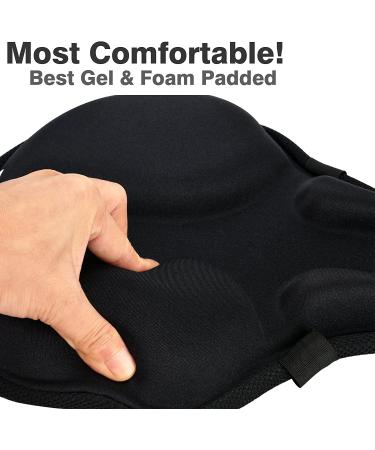 DAWAY C6 Large Exercise Bike Seat Cover - Foam & Gel Padded Cushion for Peloton & Cruiser Bikes - Buy Online on GoSupps.com