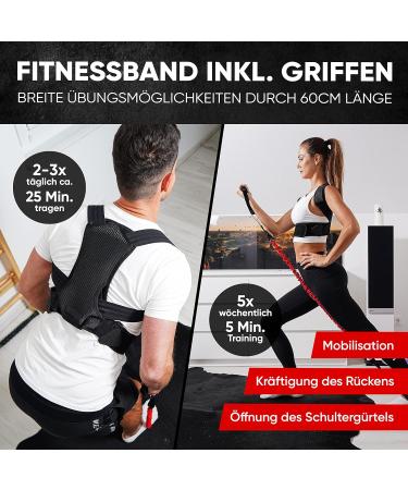 3-in-1 Painting Correction for Men & Women | Back Support Adjustable Shoulder Strap & Fitness Band | Perfect Posture & Shoulder Pain Relief | Premium Video Course Included - Buy Online on GoSupps.com