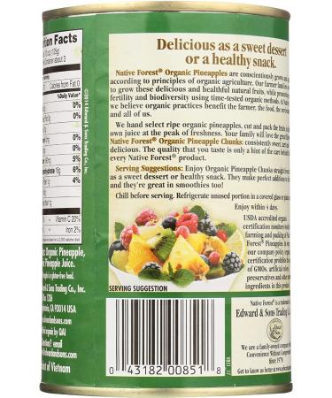 Organic Native Forest Pineapple Chunks - 14 oz | Tropical Fruit | Non-GMO - Buy Online on GoSupps.com