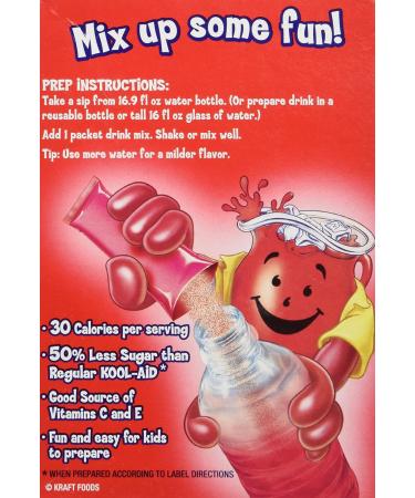 Kool-Aid Singles Cherry 12-Count Packets for 16.9 oz Bottles - 0.55 oz Pack of 12 - Buy Online on GoSupps.com