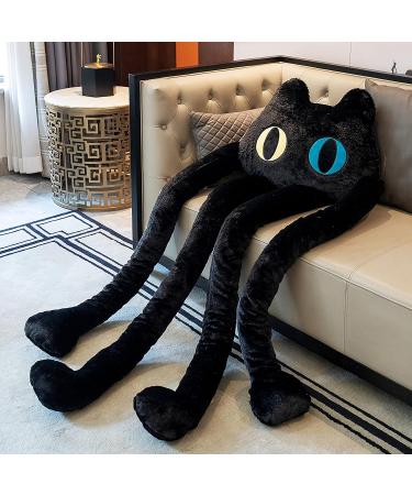 vitegaw Long Cat Plush Pillow 39" Cute Black Cat Stuffed Animals Kawaii Soft Plushies Big Plush Toys Gift for Girlfriend Kids Large 39inch Black - Buy Online on GoSupps.com