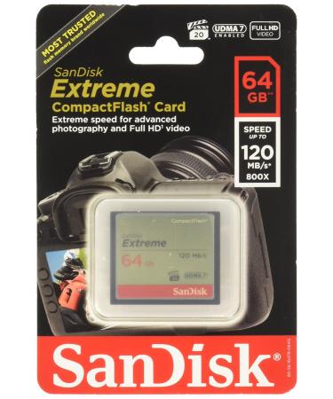 Sandisk Extreme CompactFlash Memory Card - 64 GB (SDCFXS-064G-A46)