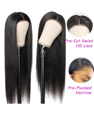 HD Lace Glueless Human Wig - 180% Density 5x5 Lace Wig 22 Inch Real Brazilian Hair in Natural Black for Women | Showjarll - Buy Online on GoSupps.com